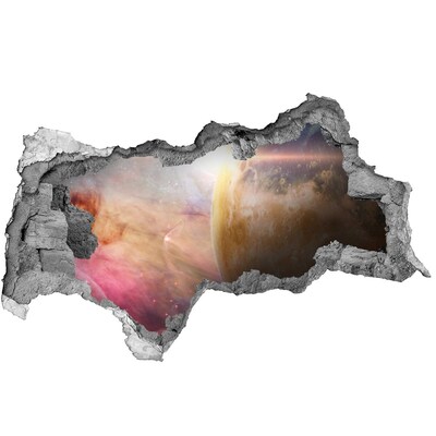 Hole wall sticker Space Adventure