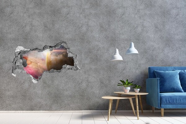 Hole wall sticker Space Adventure