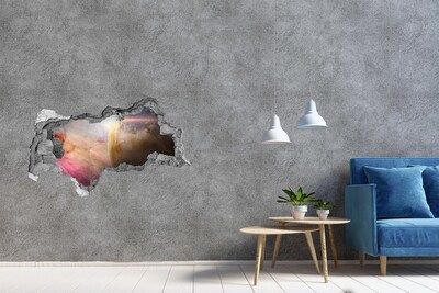 Hole wall sticker Space Adventure