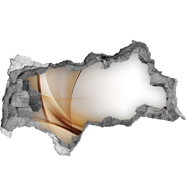 Hole wall sticker Abstract space behind the wall