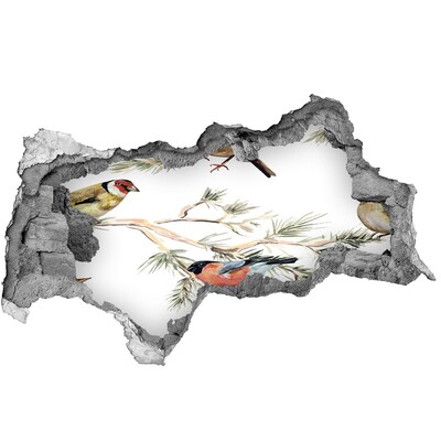 Hole in the wall decal Birds in their natural habitat