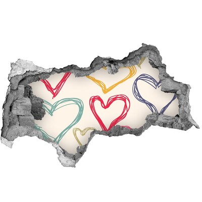 Hole in the wall decal Heart on the wall