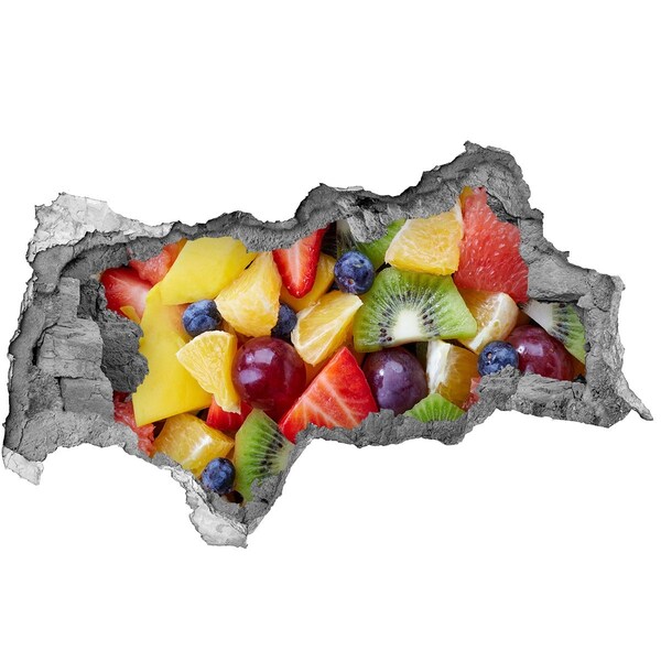 Hole wall sticker Fruit paradise in concrete