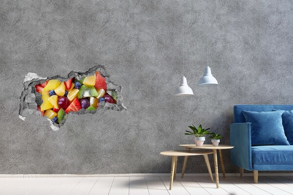 Hole wall sticker Fruit paradise in concrete