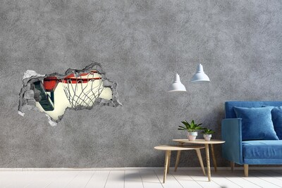 Hole in the wall sticker Basketball throw over the wall