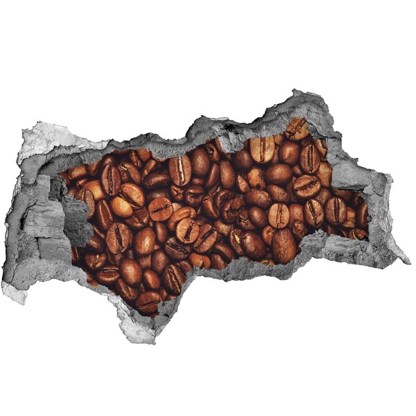 Hole in the wall decal Coffee in concrete