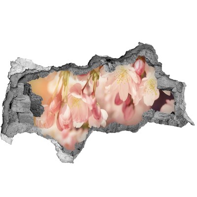 Hole in the wall decal A floral dream in concrete