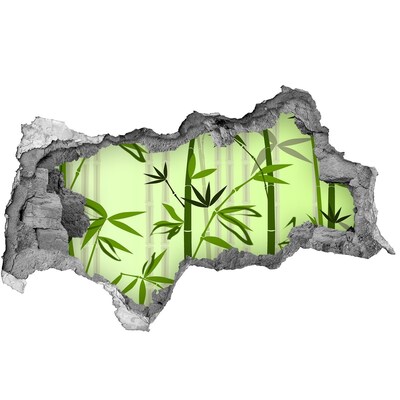 Hole wall sticker Green bamboo forest