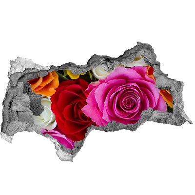 Hole in the wall sticker A floral burst of color