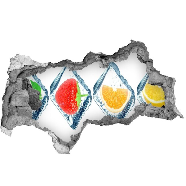 Hole in the wall sticker Fruity duo on ice