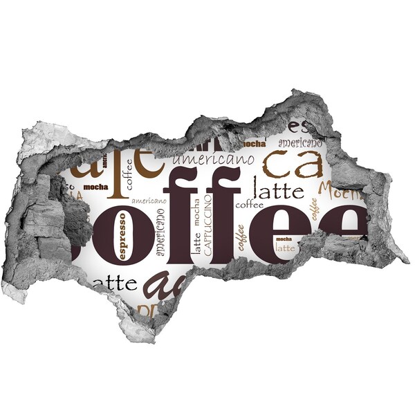 Hole in the wall decal Coffee oasis