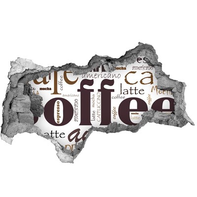 Hole in the wall decal Coffee oasis