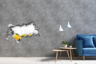 Hole wall sticker Fresh citrus fruits in water