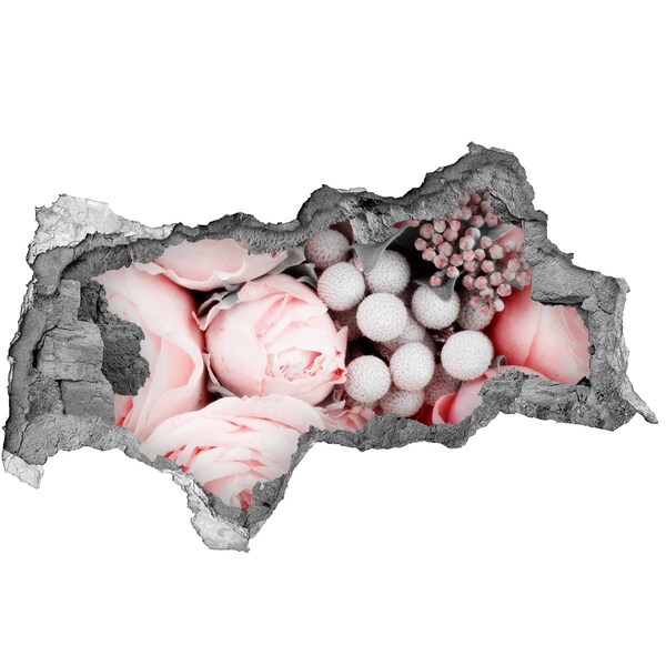 Hole wall sticker A flower paradise behind the wall