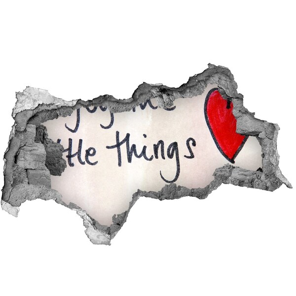 Hole wall sticker A damaged wall with an inscription