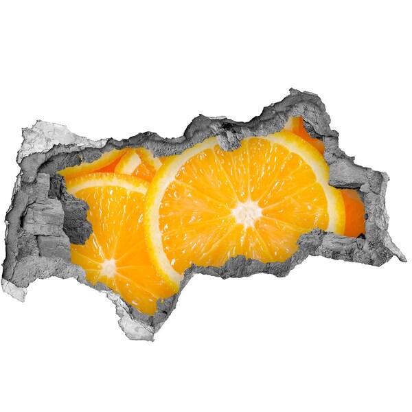 Hole wall sticker Juicy Orange in a Hole in the Wall