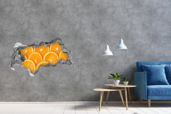 Hole wall sticker Sunny oranges