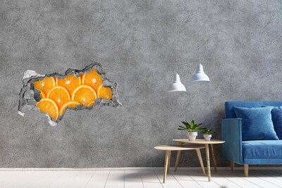 Hole wall sticker Sunny oranges