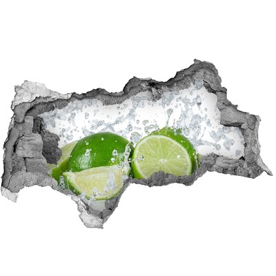 Hole in the wall decal Lemons in a Water Explosion