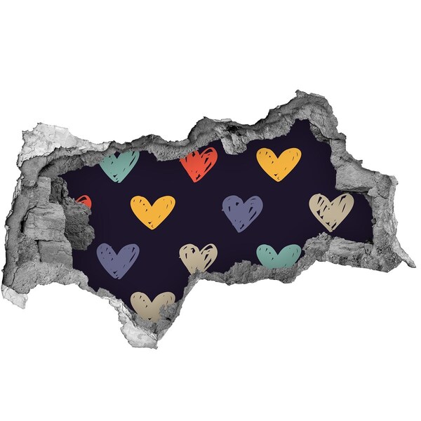 Hole in the wall decal Heart on the wall