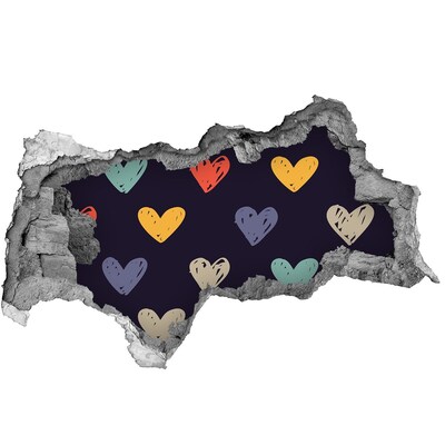 Hole in the wall decal Heart on the wall