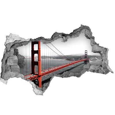 Hole in the wall sticker Golden Gate Bridge in San Francisco