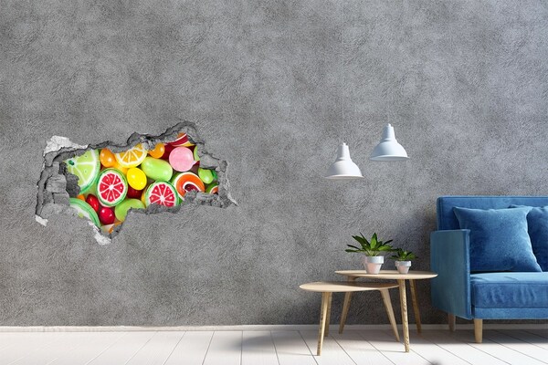 Hole wall sticker Sweet candy paradise