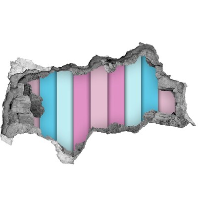 Hole wall sticker A colorful wall in ruins