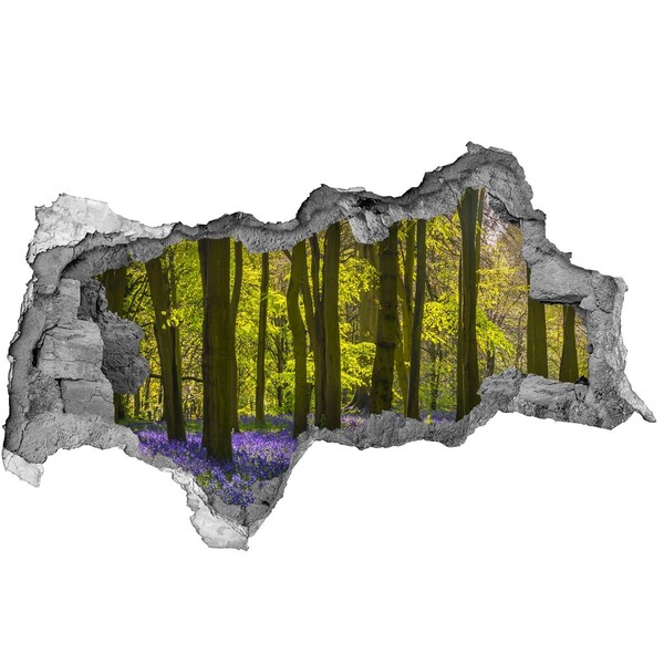 Hole in the wall decal Forest glade in spring