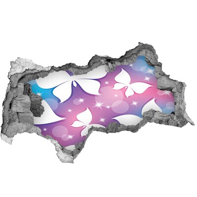 Hole in the wall decal A floral dream in pink tones