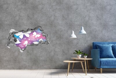 Hole in the wall decal A floral dream in pink tones
