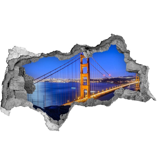 Hole wall sticker Golden Gate in San Francisco