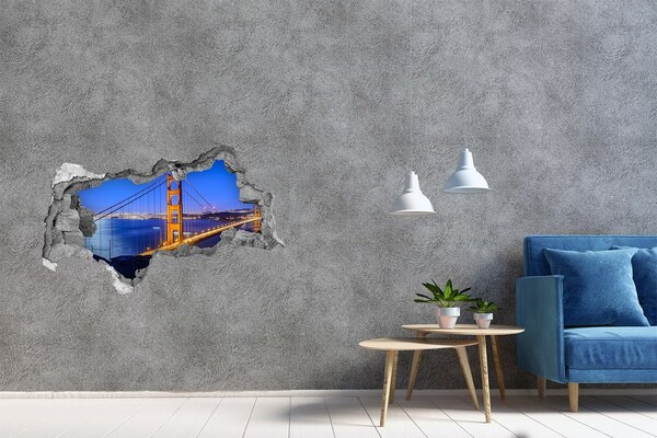 Hole wall sticker Golden Gate in San Francisco