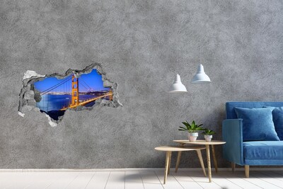 Hole wall sticker Golden Gate in San Francisco