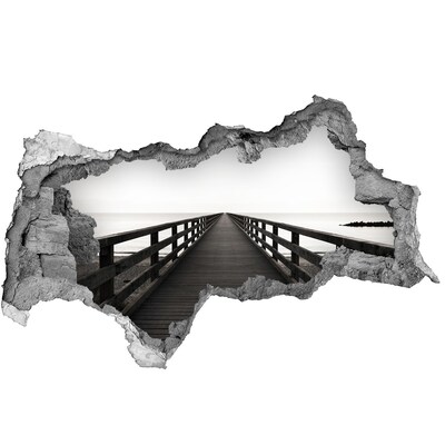 Hole in the wall sticker Pier by the sea