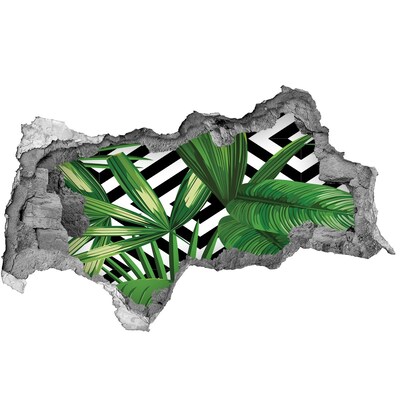 Hole wall sticker Tropical paradise behind the wall