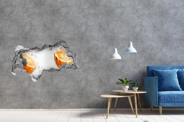 Hole wall sticker A refreshing citrus sight