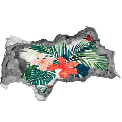 Hole in the wall sticker Tropical paradise behind the wall