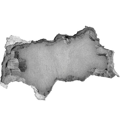 Hole in the wall decal Cracked wall with a view of the concrete