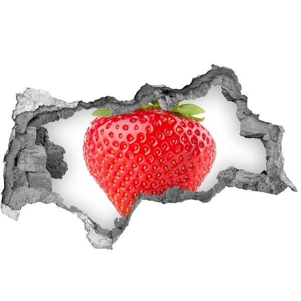 Hole in the wall sticker Juicy Strawberry Through the Wall