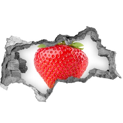 Hole in the wall sticker Juicy Strawberry Through the Wall