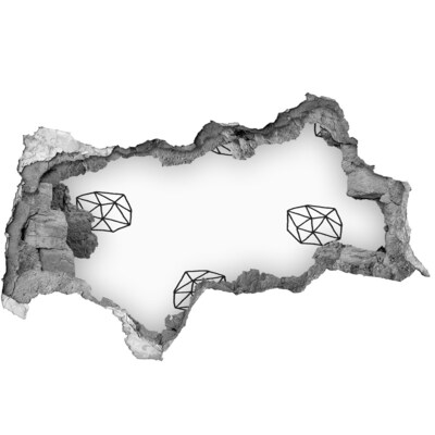 Hole wall sticker Gold Diamonds in a Hole in the Wall