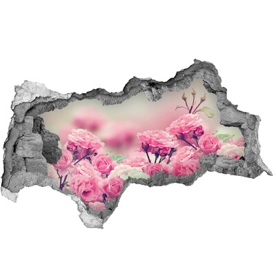 Hole in the wall decal A flower paradise behind the wall