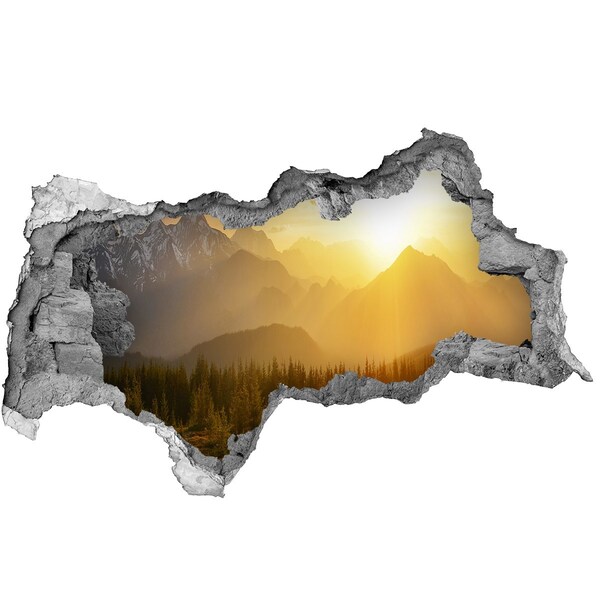 Hole in the wall decal Golden valley in the mountains