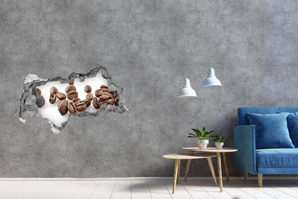 Hole in the wall sticker Coffee in the heart of the wall