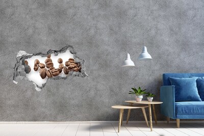 Hole in the wall sticker Coffee in the heart of the wall