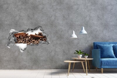 Hole in the wall sticker Coffee feast