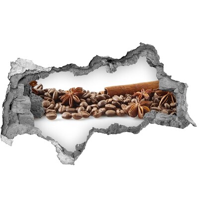 Hole wall sticker Coffee with spices