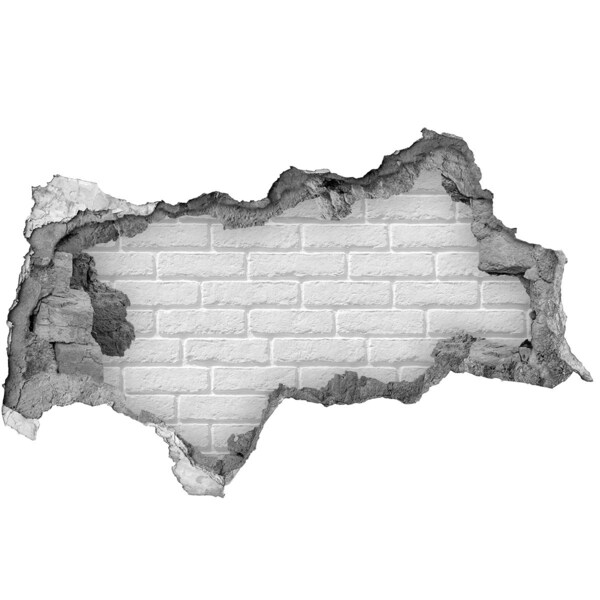 Hole in the wall sticker Damaged brick wall