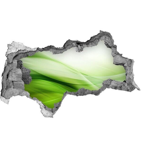 Hole in the wall decal Green space behind the hole